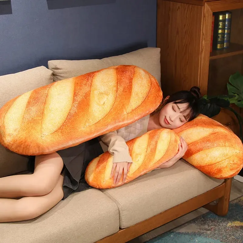 Wholesale Giant Bread Plush Long Pillow Toy Soft Funny Simulation Food Toy Creative Cushion Birthday Present Christmas Gift