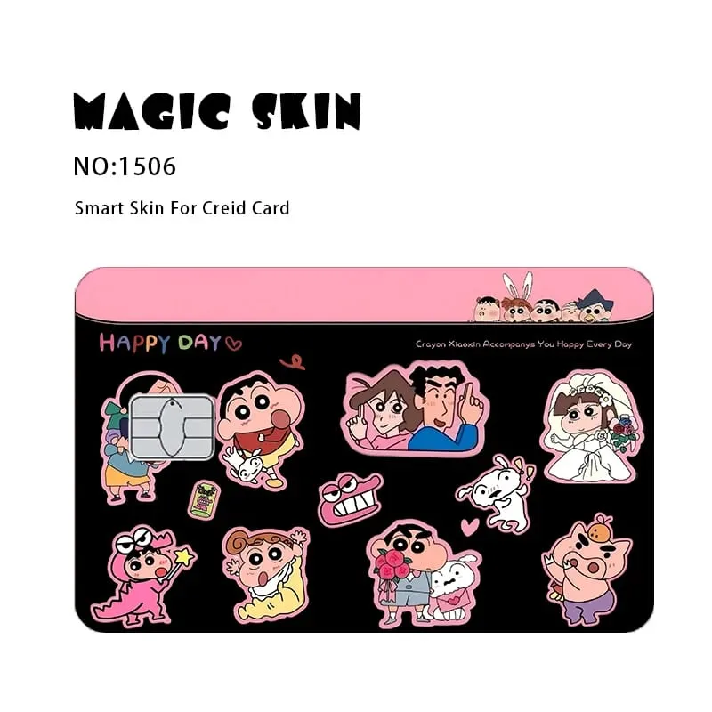 Anime Crayon Shin-Chan Matte Sticker Film Tape Skin for Credit Card Debit Card Cartoon Waterproof Stickers Small Chip Gifts Toys — image 10