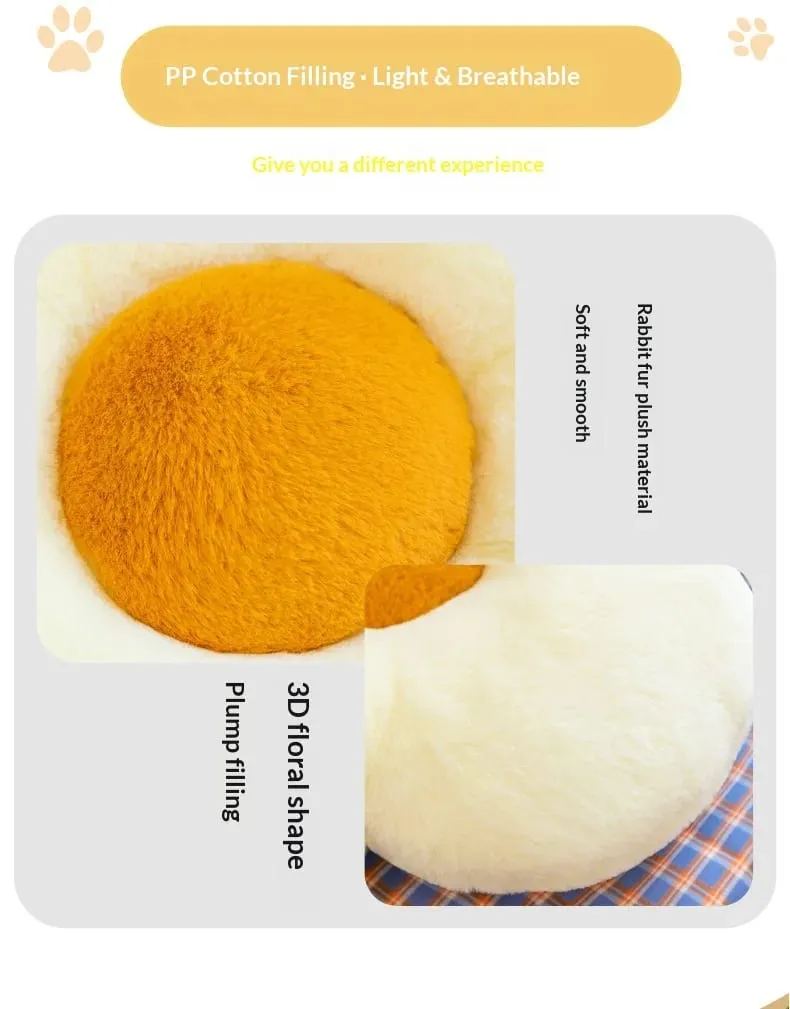Generic Flower Shaped Plush Seat Cushion Soft Memory Cotton Round Pillow For Chair Bedroom Window Sofa Home Decor