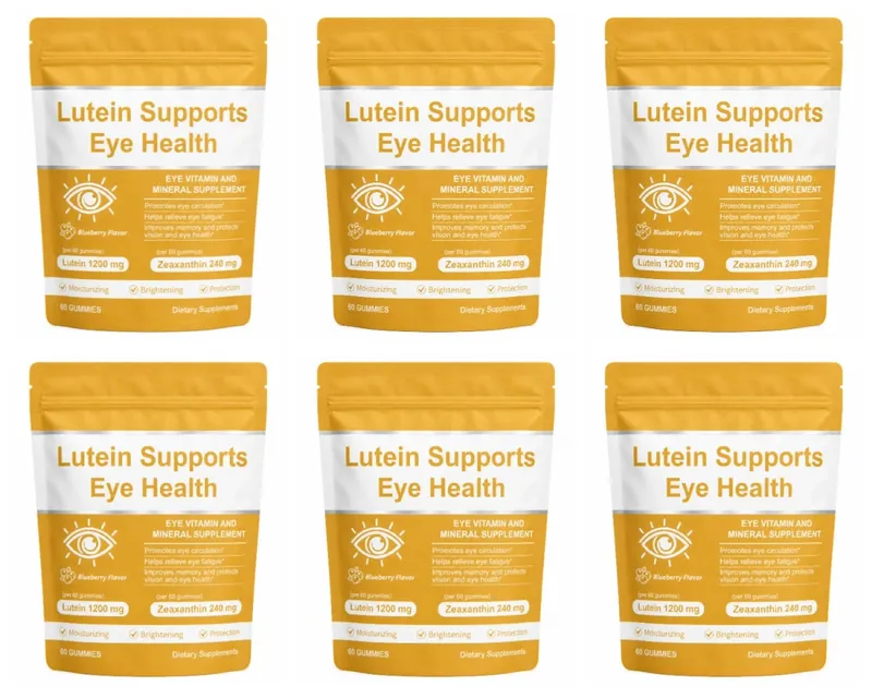 Lutein Eye Health Gummies with 40mg Lutein 8mg Zeaxanthin Vitamins A C E Blueberry Flavor Supports Visual Wellness 60 Gummies