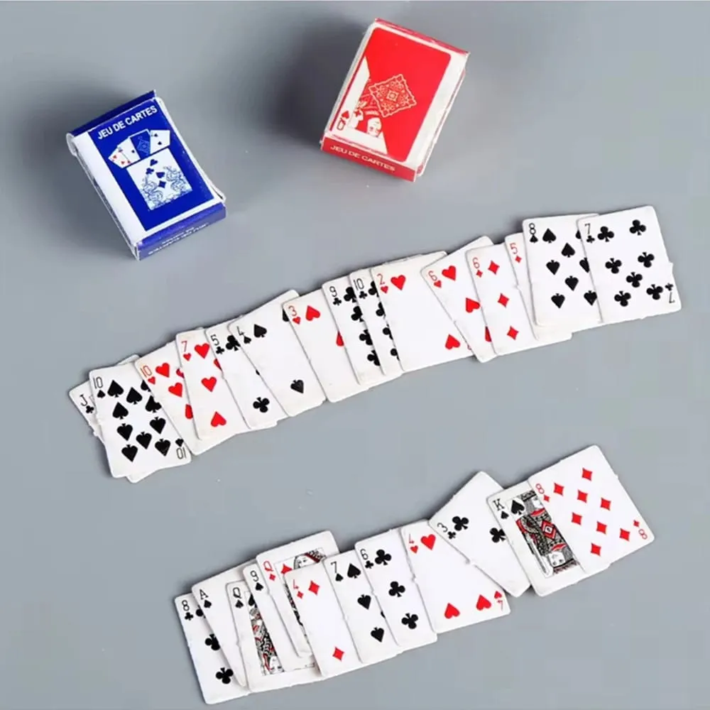 Funny Cute Mini Playing Cards Poker Games Super Small Cards Spoof Gifts Travel Toys Prank Props Miniature Poker Card