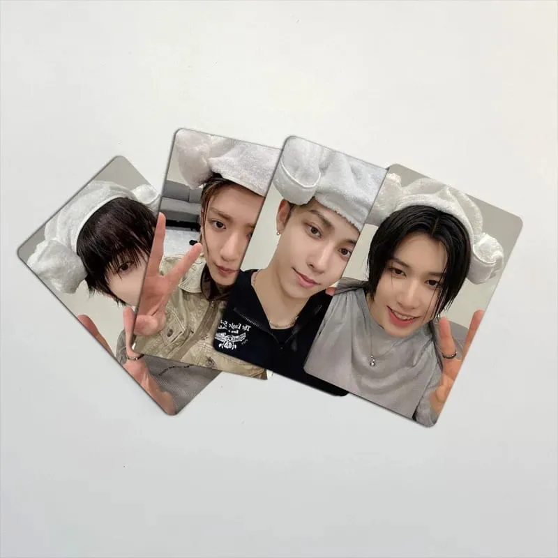 4PCS Kpop Hot Boy Group LNGSHOT Album "SHOT CALLERS" EVERLINE HD Discount Card OHYUL LOUIS RYUL WOOJIN Small Cards Photocards