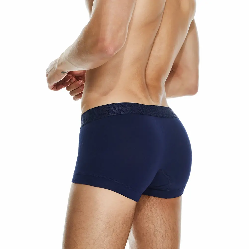 Heren boxershorts van ademend katoen, U-bolle buidel, lage taille, zacht stretchondergoed voor dagelijks casual en intiem gebruik