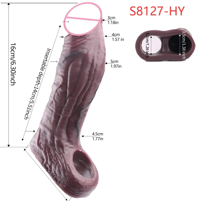 Đóng Đầu Thực Tế Dương Vật Tay Đồ Chơi Tình Dục Cho Nam Trì Hoãn Xuất Tinh Dick Mở Rộng Dành Cho Các Cặp Đôi Khoái Cảm Tình Dục Sexshop