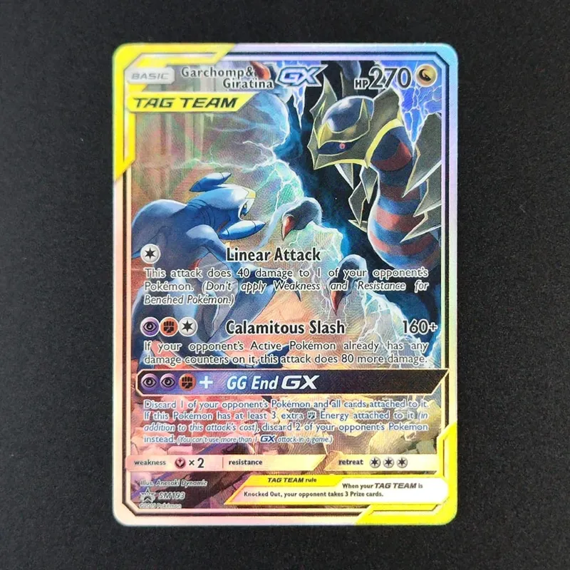 DIY PKM TCG Card TAG TEAM Latias & Latios Gengai Mimikyu Mewtwo Mew Moltres Zapdos Articuno GX Trading Card Game