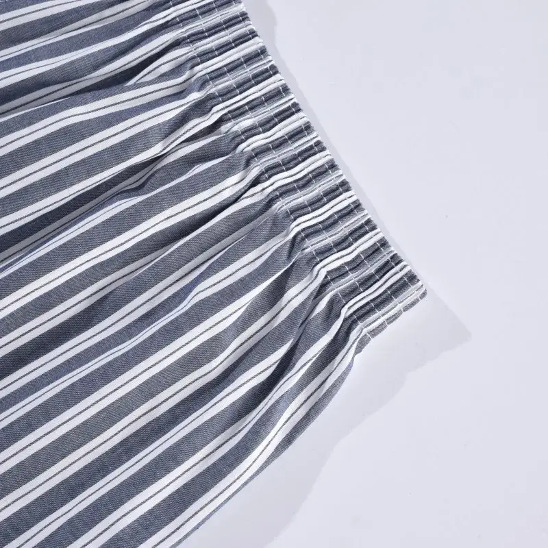 Panlalaking Boxer Shorts Kaswal na Cotton Sleep Underpants Panlalaking Kasuotang panloob Arrow Panties Striped Plaid Maluwag Kumportableng Homewear XL-4XL