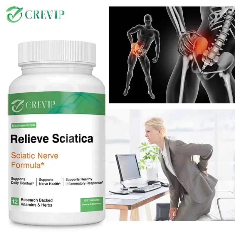 Sciatic Nerve Health Support - Helps Relieve Joint Pain Supports Daily Nervous System Bone & Nerve Health Balances Inflammation