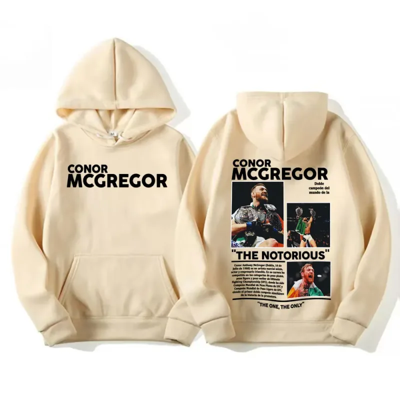 Conor Mcgregor The Notorious Merch Hoodies Men's Clothes Harajuku Cool High Street Sweatshirt Long Sleeve Loose Oversized Hoodie