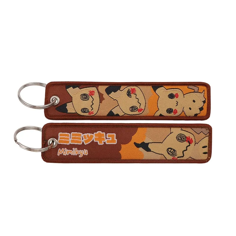 HOT Koop Pokémon Anime Monsters Sleutelhanger voor Auto Rugzak Sleutelhouders Borduren Sleutelhangers Sleutel Tag Jet Tag Accessoires Gif 1pcts