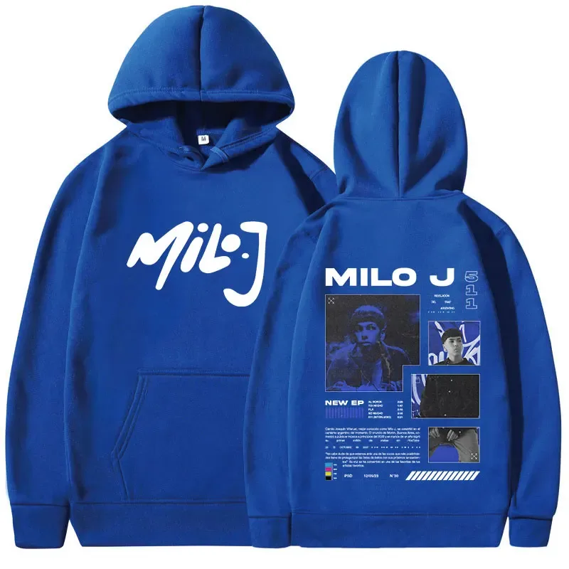Rapper milo j 511 álbum merch hoodies roupas masculinas vintage hip hop moletom com capuz casual pullovers de grandes dimensões streetwear