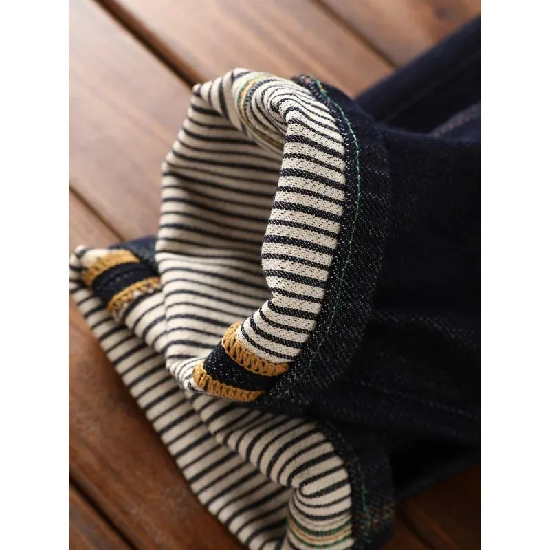 2025New Japanese Style Color Jeans Men High-End Trendy Retro Washed Casual Slim Straight Spring and Autumn Pants
