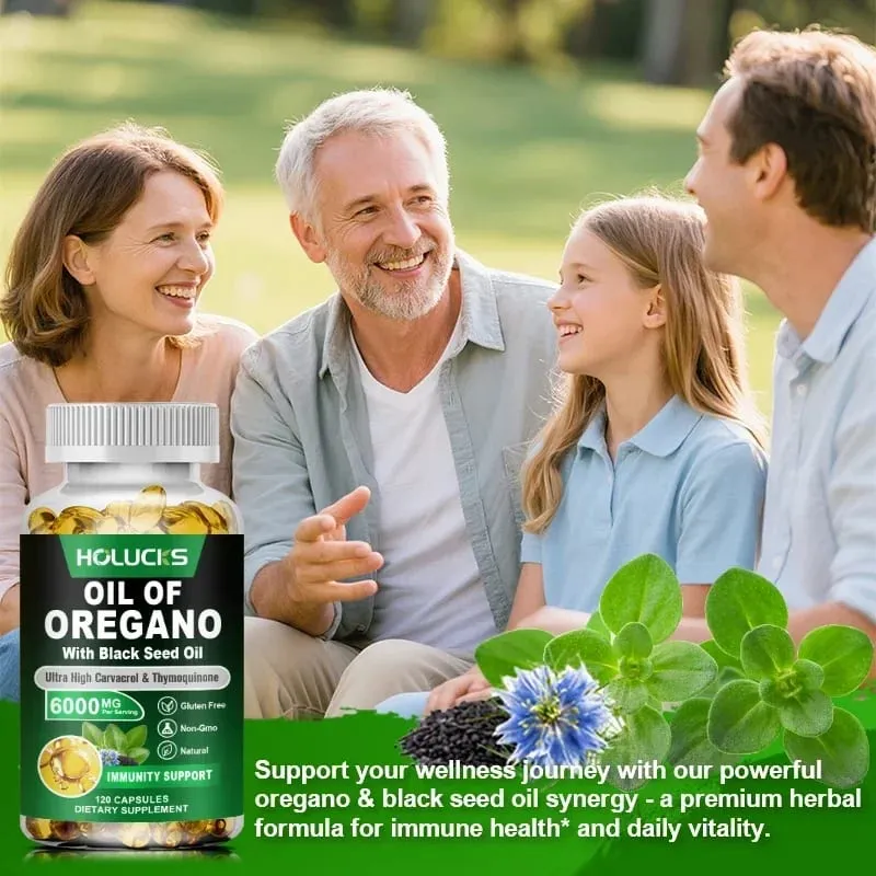 Oregano Oil Softgels Promote Digestion Gut Health Immune & Energy Support Anti-oxidation Organic Foods Supplement Non-GMO