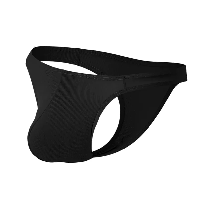 Eis Seide Tangas Männer Sexy Unterwäsche Weiche Rippen G-string Atmungsaktive Unterhose Nahtlose Höschen Männliche Dessous Ausbuchtung Beutel Briefs