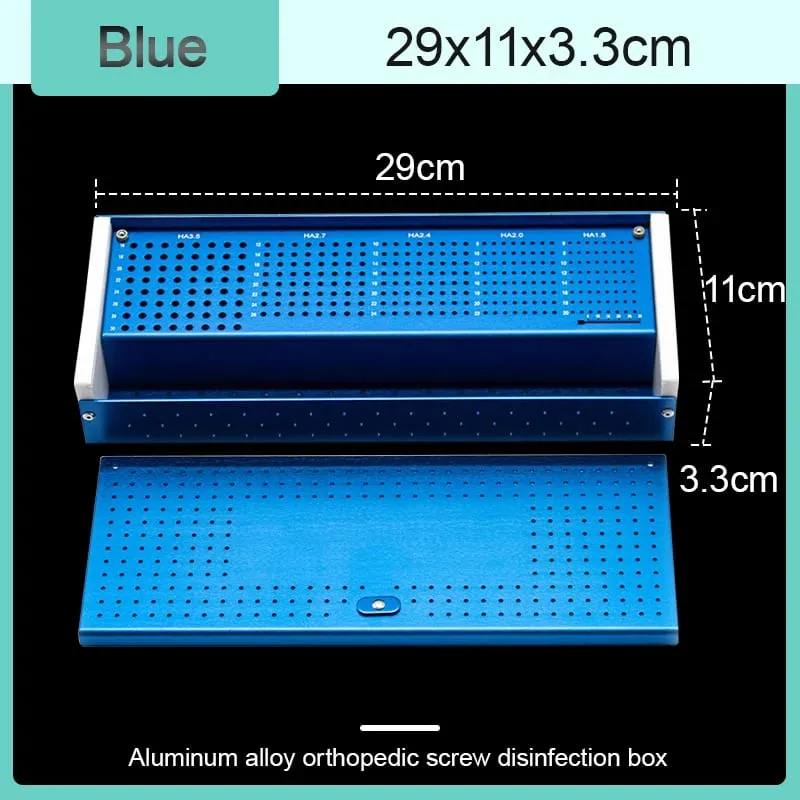 Pet Screw Box Aluminum Alloy Sterilization Box Orthopedic Screw Instrument Sterilization Box Storage Case，Makeup tools