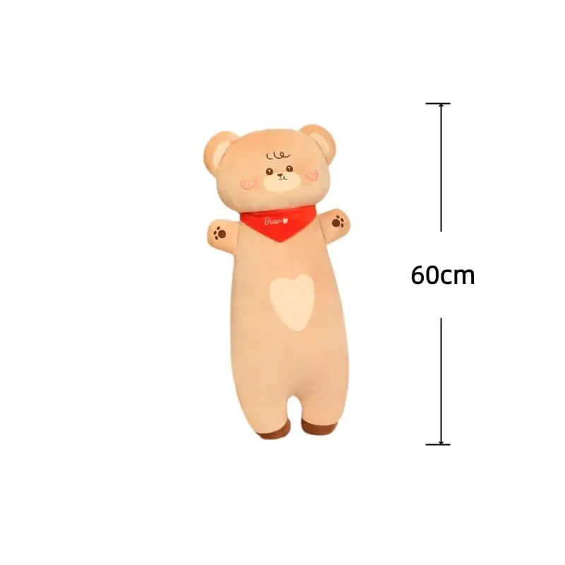 Aninimal Plush Pillow 60/80cm Rabbit Pig Bear Stuffed Cushion Kawaii Home Decor Toys Accompany Sleep Toy Birthday Surprise Gift