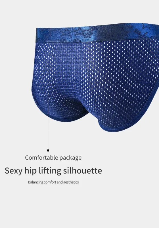 Bullet Separation Panties Men's Sexy U-Convex Briefs Vein Ice Silk Scrotal Rim Sperm Cord Shorts Varicose Heads