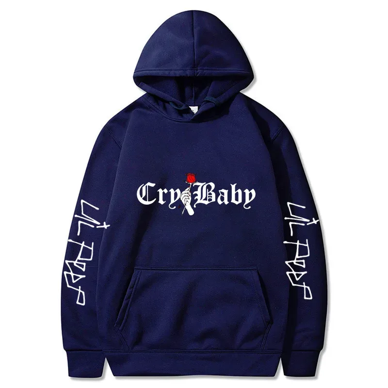 Men's Lil Peep Hoodie – Emo Rap Fan Pullover with "Lil Peep" Sleeve Text – Cozy Unisex Streetwear for Concerts casual Wear