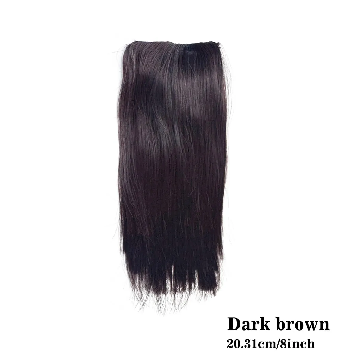 Straight Clip In Hair Extensions Synthetic 8"12" Hair Topper For Women Invisible Clip On Hair Patch Thick Booster Hairpieces
