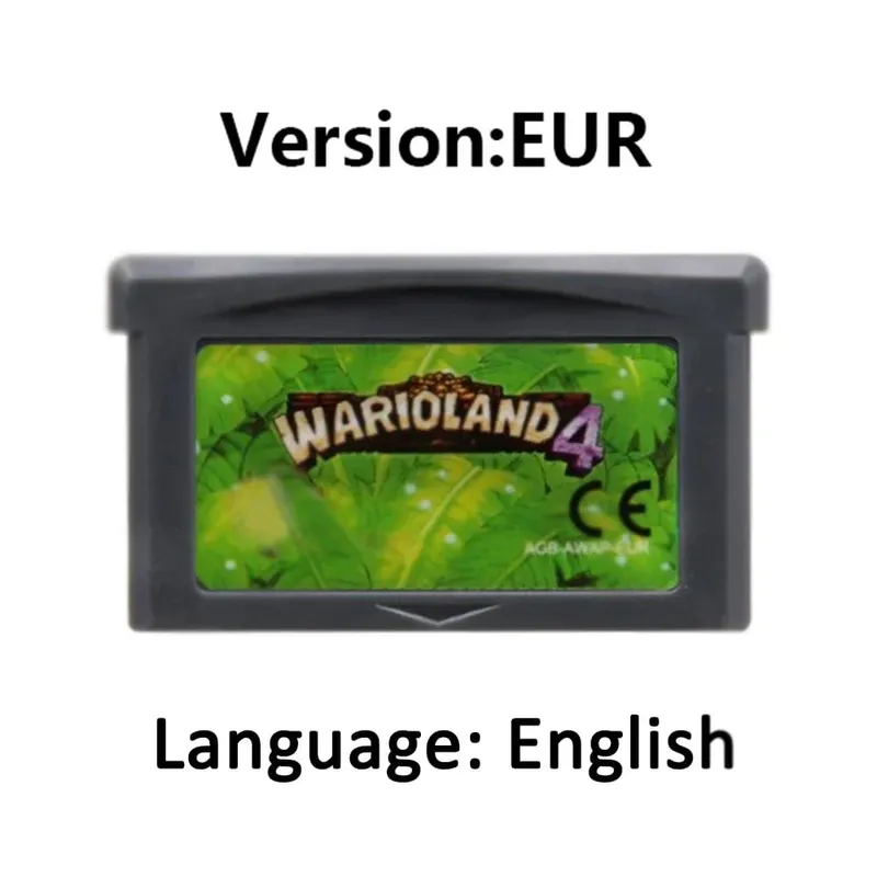 Wari0 32 Bit GBA Game Cartridge Kart Game Card Series EUR USA Version Video Game Card For GBA Portable Game Console
