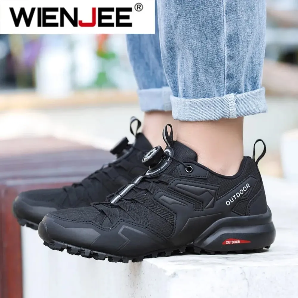 Men's Casual Sports Shoes Size 40-47 Rotating Lace-Up Men's Shoes Outdoor Non-Slip Breathable Comfortable Men's Sports Shoes