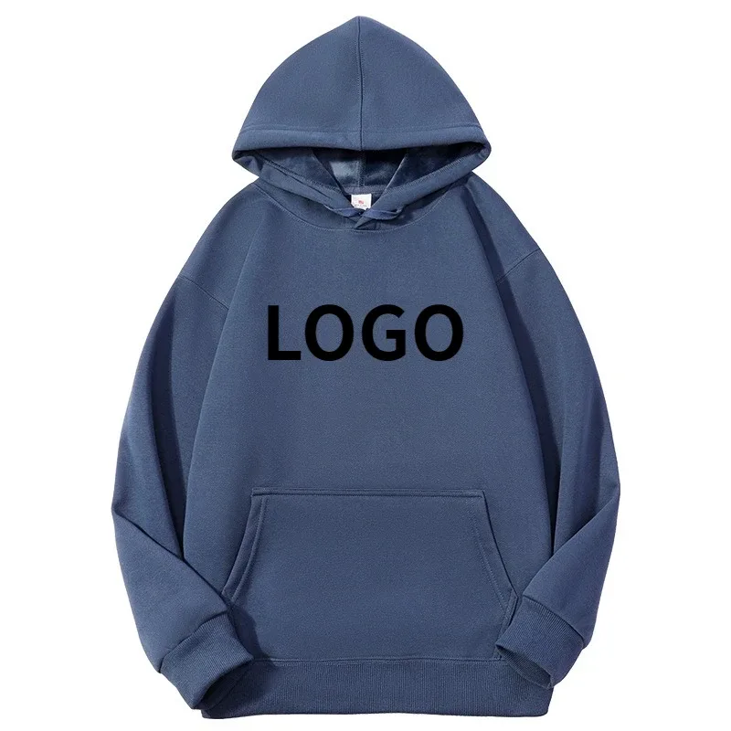 Customize Your Brand Logo Autumn Winter Mens Hoodies High-quality Heavy Weight Cotton Sweatshirt DIY Team Clothing Customization