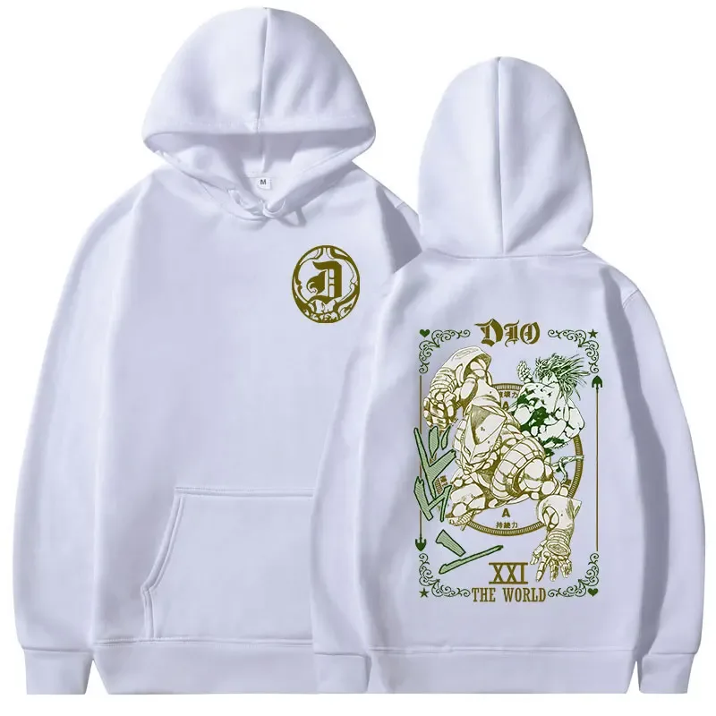 Anime Jojo Bizarre Adventure Hoodies Dio Brando Jotaro Kujo Manga Graphic Sweatshirts Men's Women Long Sleeves Fleece Pullovers