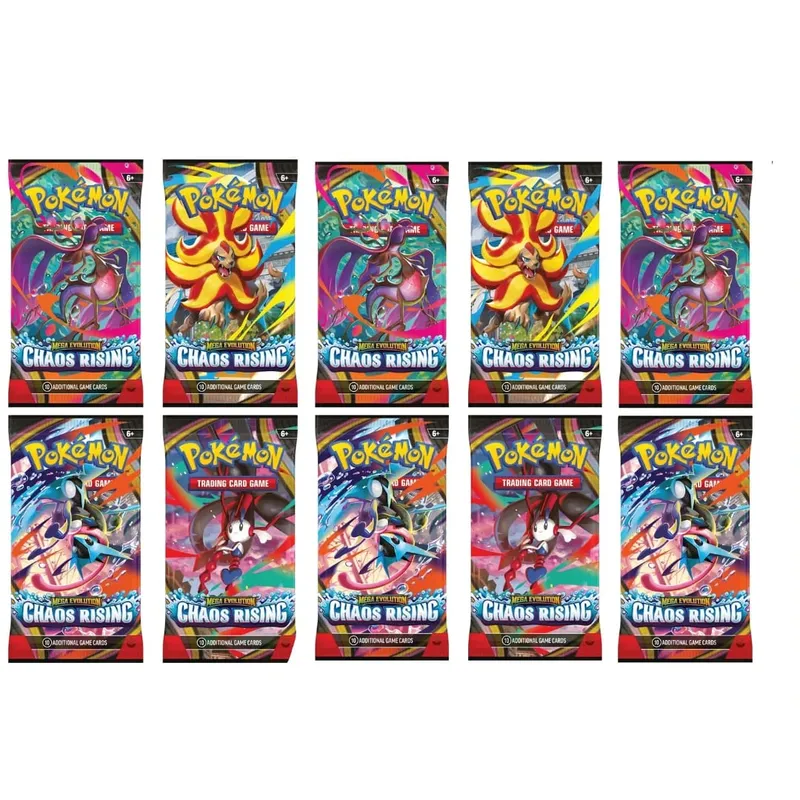 2026 New Pokémon Cards Chaos Rising Booster Box 36 Packs 360 Cards English TCG Collectible Trading Card Game Toys for Kids Gift
