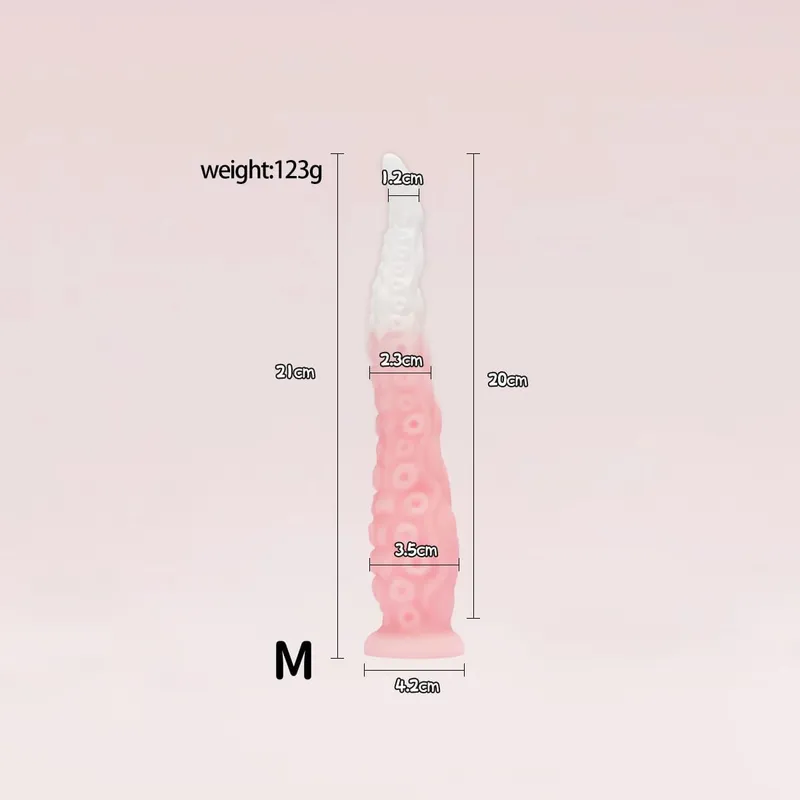 Different Size Tentacles Anal Plug Adult Sex Toy G-spot Clitoris Anal Area Stimulation Made of Soft and Safe Liquid Silicone.