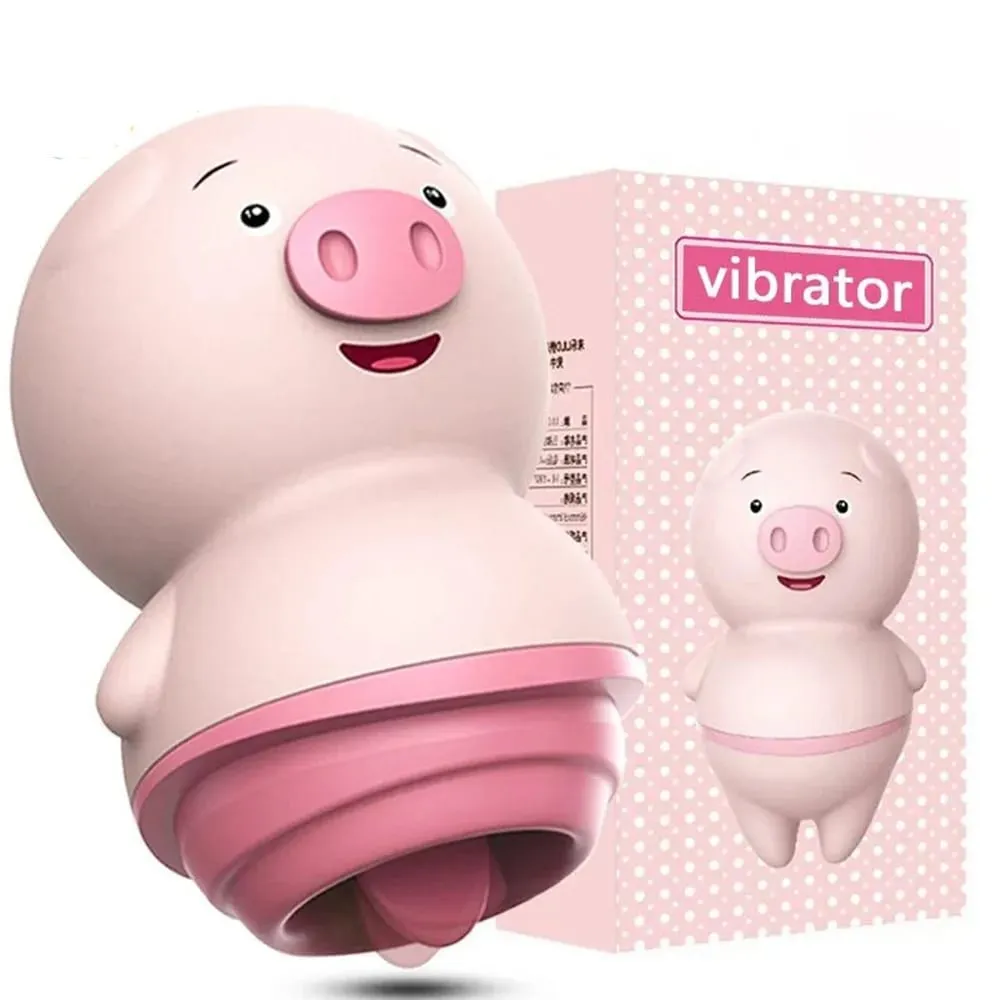 Female Tongue Licking Clitoris Sucking Vibrators Piggy G Spot Vagina Massager Vacuum Stimulator Sex Toys for Women Adults Goods