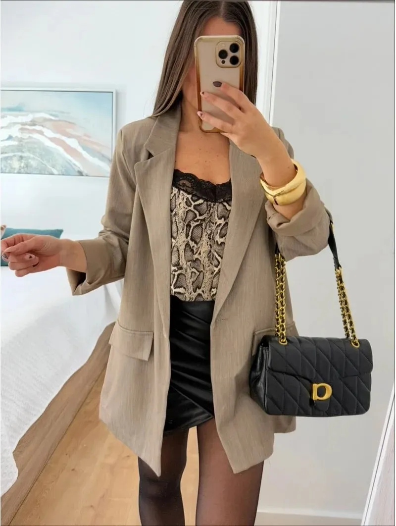 Women's Snake Print Lace Trim Cami Top Spaghetti Strap Sleeveless Tank Top Autumn Winter Layering Sexy Club Party Wear