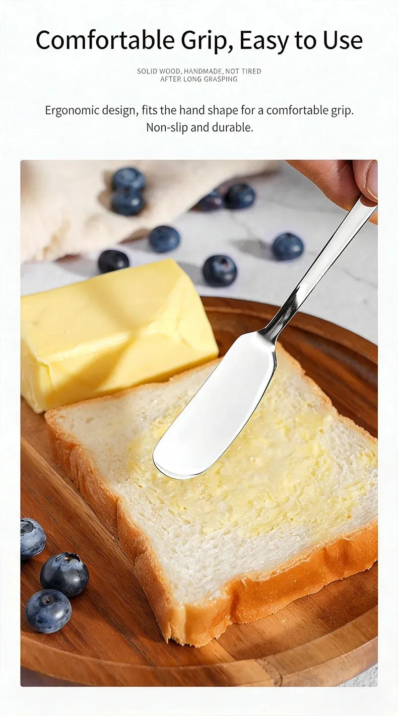 Stainless Steel Cheese Butter Spreader - Multipurpose Knife for Sandwiches Jams Bread Condiments & Appetizers Kitchen Essent
