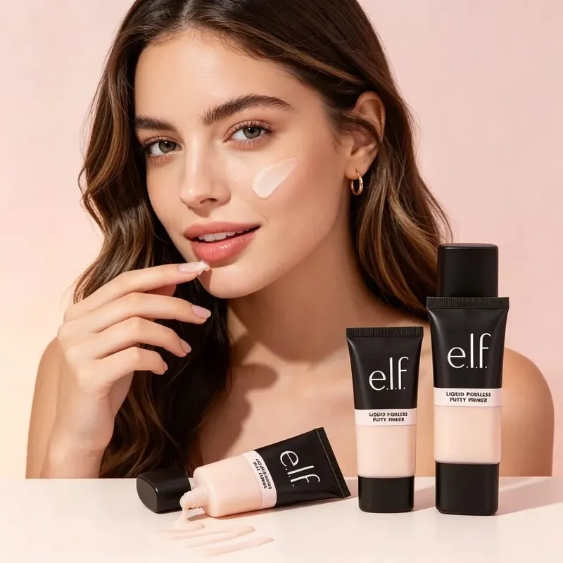 e.l.f. Tekstur Krim Primer Dempul Tanpa Liang Cecair Mekap Muka Liang Liang Meminimumkan Kawalan Minyak Kosmetik Kulit Tanpa Cacat
