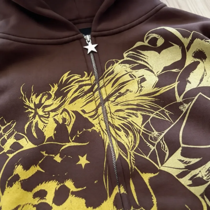 Y2k Jojo Bizarre Adventure Anime Hoodie Harajuku Oversized Sticky Fingers Hoodies Women Men Streetwear Couple Hip Hop Sweatshirt