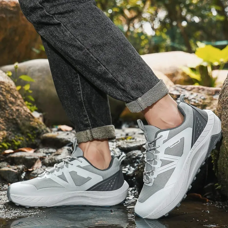 New Wide Head Sneakers Men's Outdoor Mountaineering Anti Slip Sneakers Spring and Autumn Fashion Leisure Travel Hiking Shoes