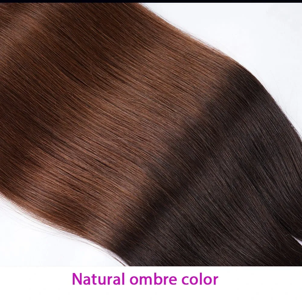 Doreen Ombre Brown Dark Roots Tape in Hair Extensions Human Hair Invisible Tape Hair for Thin Hair 20Pcs/set 50G Skin Weft Hair
