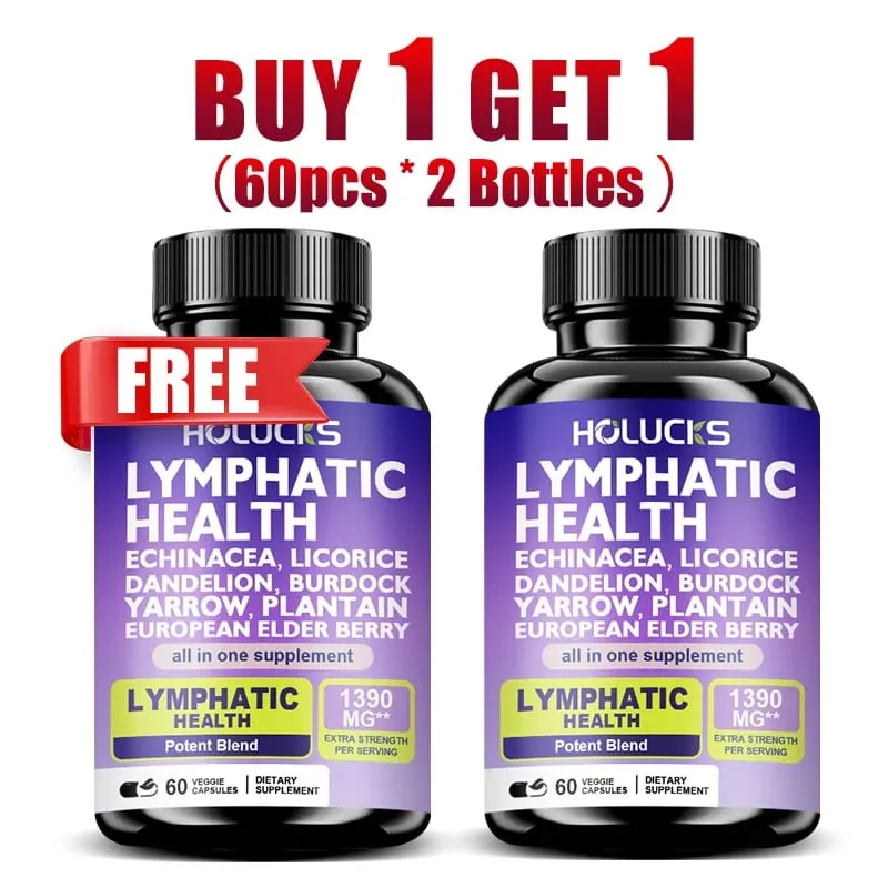 Buy 2 Get 2 Free! Pure Lymphatic Health Capsules Support Reduces Swelling Boosts Detox & Immune System Improves Circulation