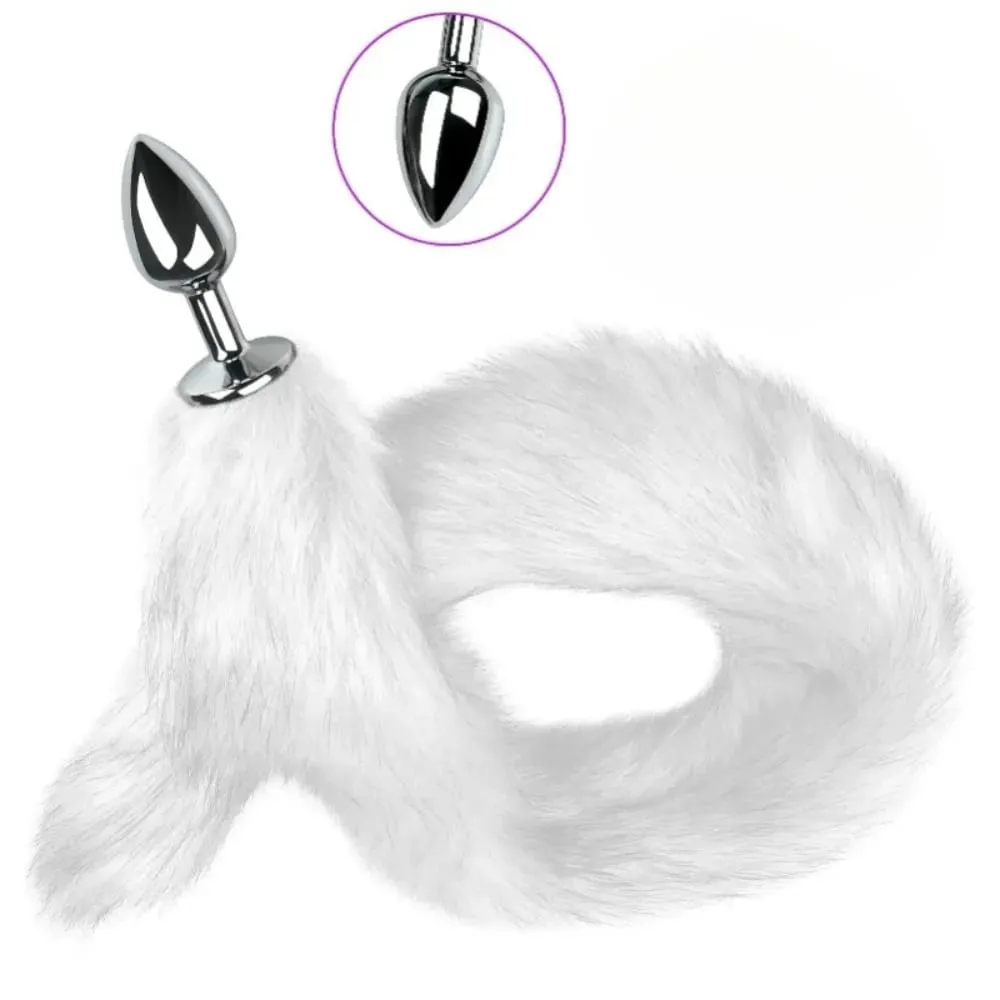 Foxtail Role Playing Metal Butt Plug Adult Sex Toys SM Anal Sex Toys Suitable Beginners Male Female Couples in Various Colors