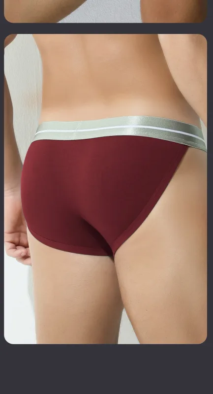 Low waist sexy modal panties men u convex tight high fork T pants sports briefs thong summer thin shorts
