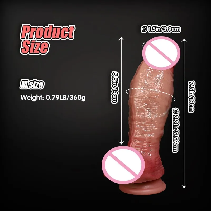 Realistic Soft Silicone Big Dildo Long Dick Penis Adult Sex Toys for Woman Anal Butt Plug Masturbating Vagina Stimulation Massager Prostate Stimulation Big Penis for Beginner Anal Dildo with Strong Suction Cup For Handfree Play G Spot Sex P