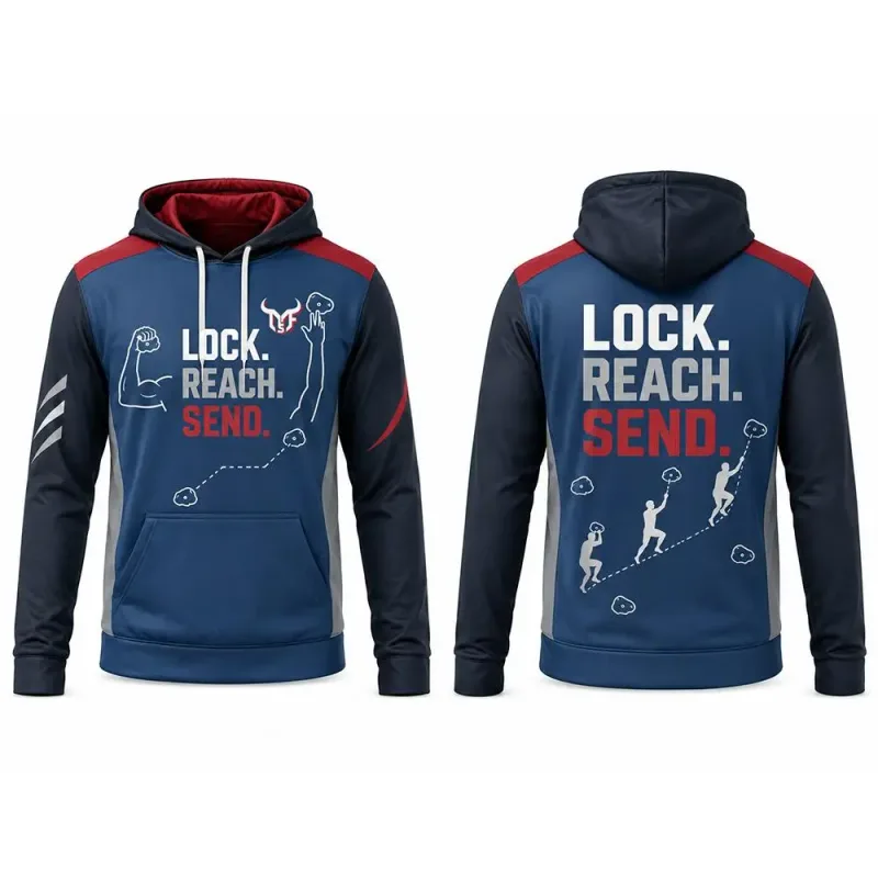 Climbing Themed Printed Hooded Sweatshirt Men's And Women's Outdoor Sport Pullover Autumn/Winter Casual Training Sports Hoodie