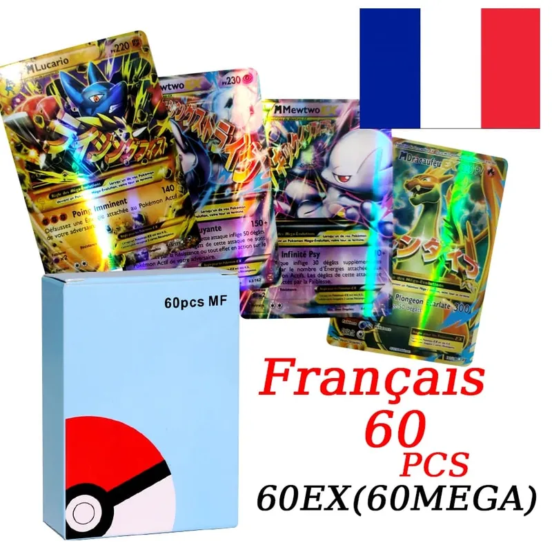 2025 New French Pokemon Cards VMAX V EX GX MEGA VSTAR Carte Collection Battle Trainer Children's Christmas Toys Gift