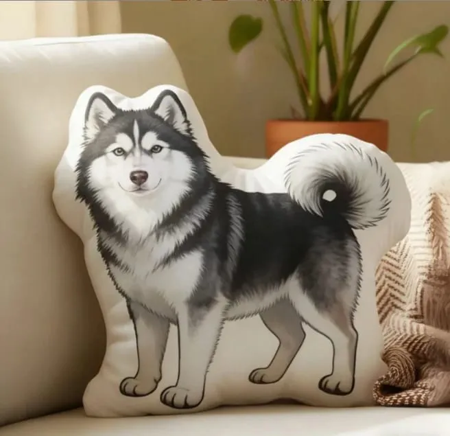 3D printed simulation dog pillow funny pet shaped pillow living room bedroom soft decoration personalized holiday gift