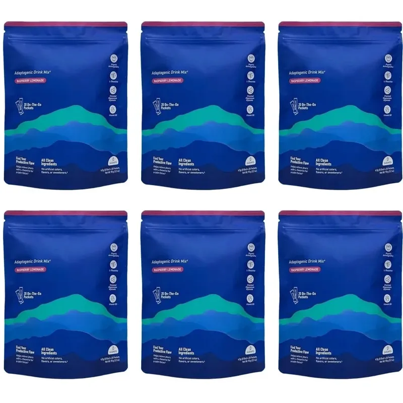 Calming Powder Drink Mix with L-Theanine Focus Memory Concentration & Cognitive Support Healthy Cortisol Balance 20 Packets