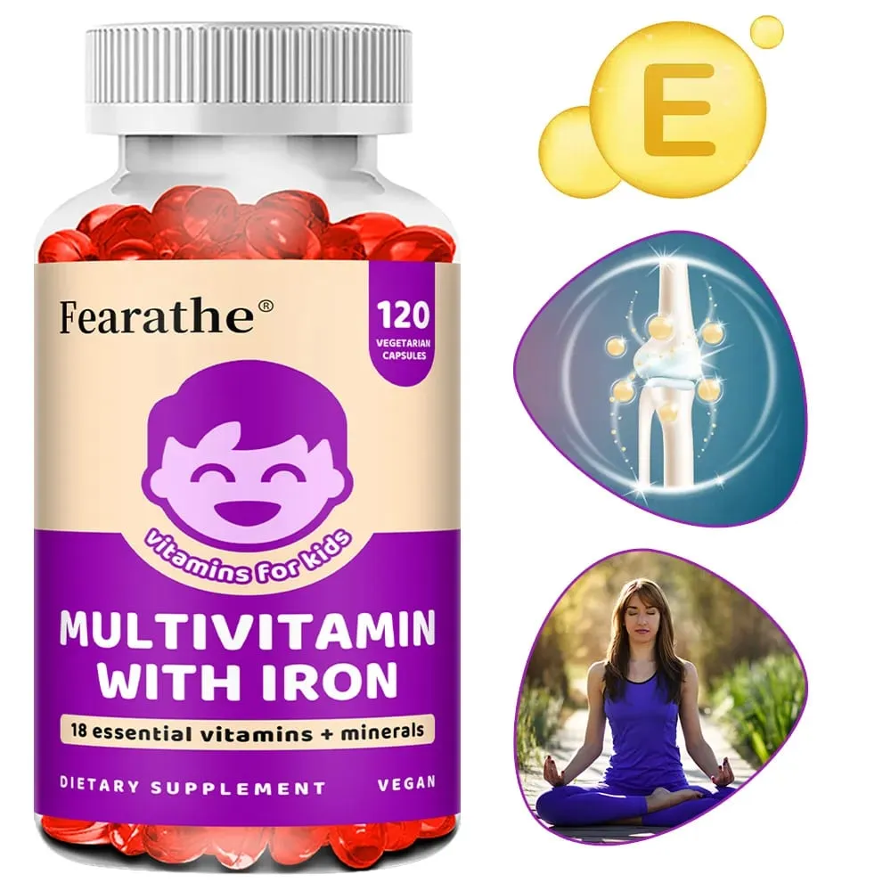Kids Multivitamin Capsules - A C D3 K Zinc & B-Vitamins Nutritional Supplement for Growth Energy Immunity & Body Wellness