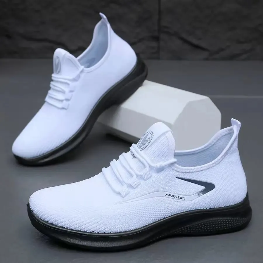 Nefes alabilen Hava Örgü Üst Slip On Ayakkabı Esnek Yumuşak Kaymaz Taban Günlük Koşu Eğitmenleri Tüm Sezon Günlük Giyim için