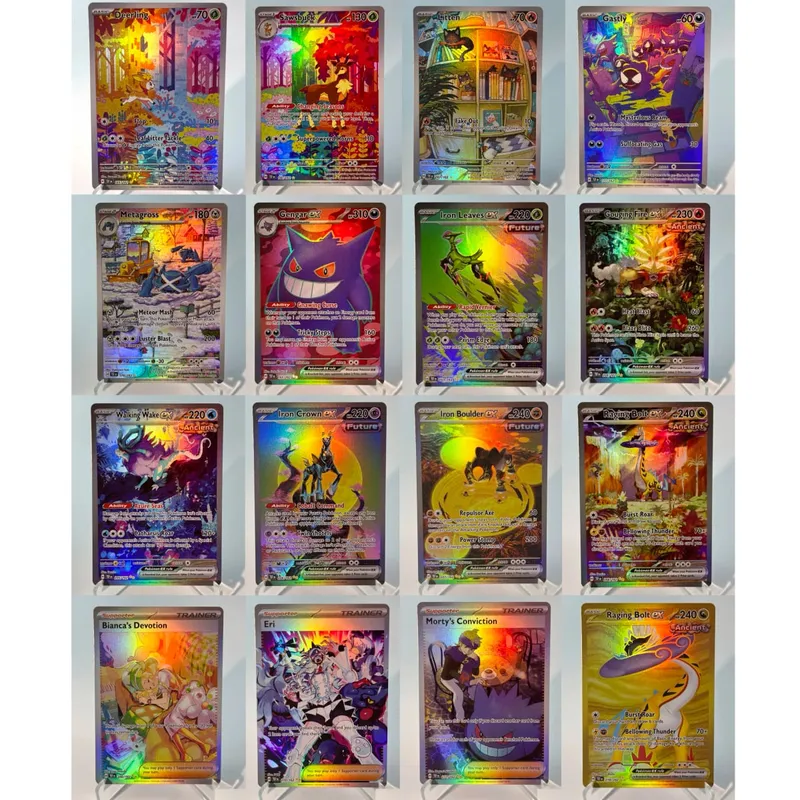 Base Set Surging Sparks PKM Cards PTCG123 BUNDLE GX Rainbow Holographic Ex GX Rare Collection Battle Toys Gifts for Hobbies