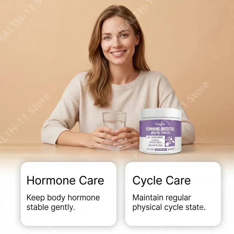 Myo & D Chiro Inositol Powder Supplement Premium Inositol Blend Women's Daily Nutrition Support Metabolism Hormone Balance 123g