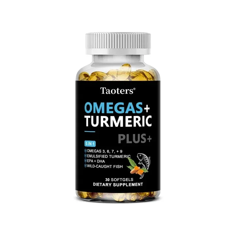 Omega 3 Fish Oil Capsules - Support Brain & Cardiovascular & Skin Health Antioxidant & Improve Memory Nervous System Health
