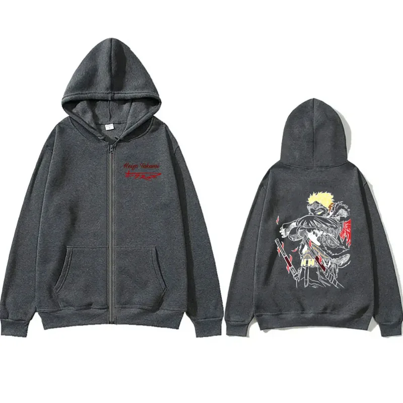 Anime My Hero Academia Zipper Hoodie Cartoon Takami Keigo Hawks Graphic Zip Up Jacket Men Women Manga Vintage Oversized Hoodies