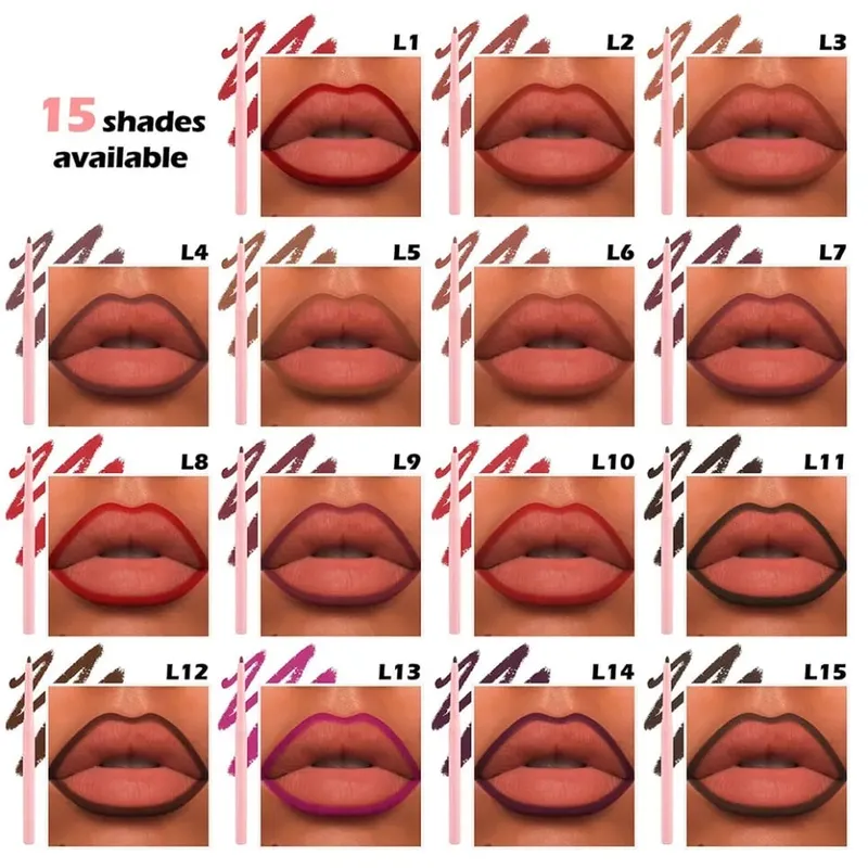 4 Buah/Kit Makeup Vegan Lip Gloss Matte Lipstik Lip Liner Masker Bibir Set Label Pribadi Logo Kustom Grosir